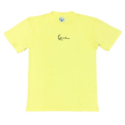 Karl Kani Herren T-Shirt Small Signature Washed light yellow