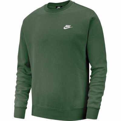 Nike Herren Sweater Sportswear Club Fleece galactic jade/white S