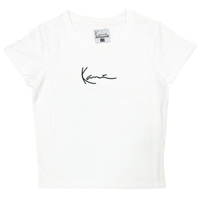 Karl Kani Damen Short T-Shirt Small Signature white