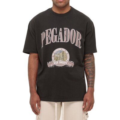 Pegador Herren Oversized T-Shirt Utah washed black S