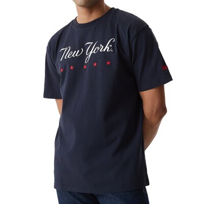New Era Herren MLB T-Shirt Oversized Heritage New York Yankees navy XXL