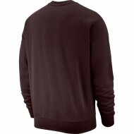 Nike Herren Sweater Sportswear Club Fleece mahogany/white