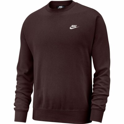 Nike Herren Sweater Sportswear Club Fleece mahogany/white XXL