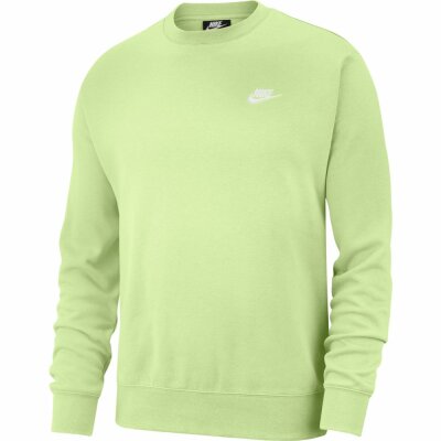 Nike Herren Sweater Sportswear Club Fleece lt liquid lime/white
