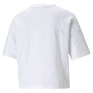 PUMA Damen Crop T-Shirt ESS Logo puma white