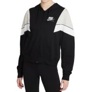 Nike Sportswear Damen Full-Zip Hoodie Heritage black/grey heather/white