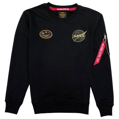 Alpha Industries Herren Sweater NASA Voyager black