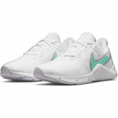 Nike Damen Sneaker Legend Essential 2 white/green glow-violet shock