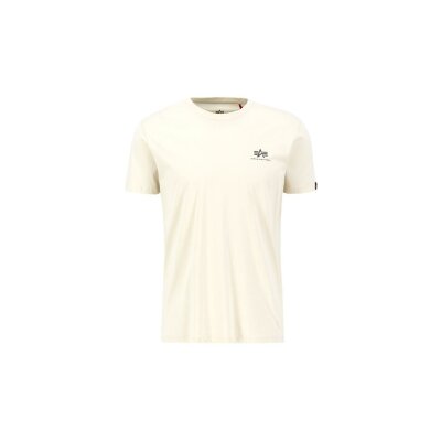Alpha Industries Herren T-Shirt Basic Small Logo jet stream white
