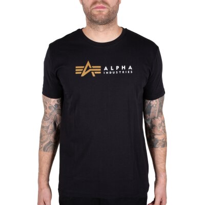 Alpha Industries Herren T-Shirt Alpha Label black