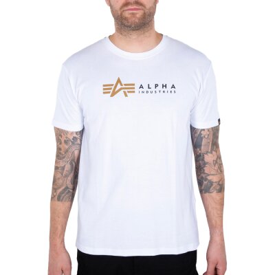 Alpha Industries Herren T-Shirt Alpha Label white