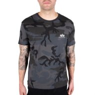 Alpha Industries Herren T-Shirt Backprint Camo black camo