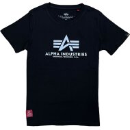 Alpha Industries Kinder Basic T-Shirt Reflective Print black