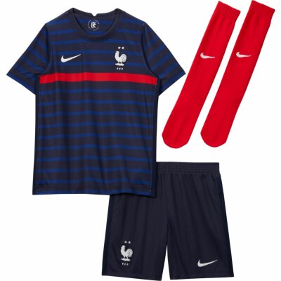 Nike Frankreich Kinder Heimtrikot EM2021 Minikit blackened blue/white