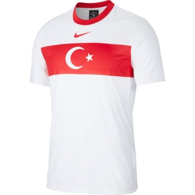 Nike Türkei Short-Sleeve Soccer Top EM2021 white/sport red