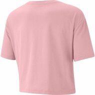 Nike Damen Sportswear Essential Cropped T-Shirt pink glaze/black