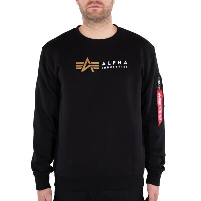 Alpha Industries Herren Sweater Alpha Label black 3XL