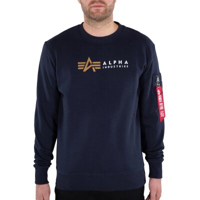 Alpha Industries Herren Sweater Alpha Label rep.blue S