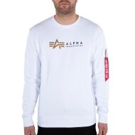 Alpha Industries Herren Sweater Alpha Label white