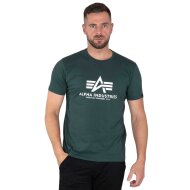 Alpha Industries Herren T-Shirt Basic Logo navy green