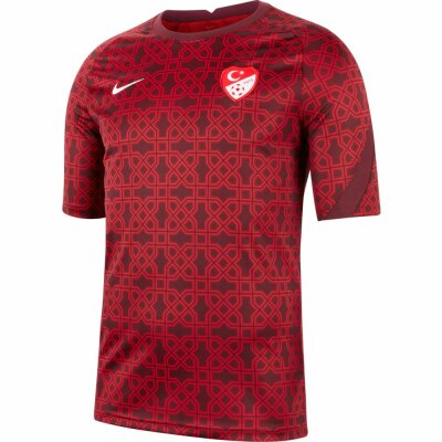 Nike Türkei Short-Sleeve Soccer Top EM2021 gym red/night maroon