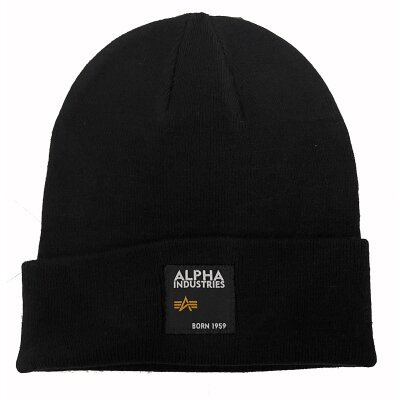 Alpha Industries Label Beanie black