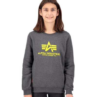 Alpha Industries Kinder Basic Sweater charcoal heather