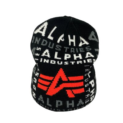 Alpha Industries Beanie AOP black