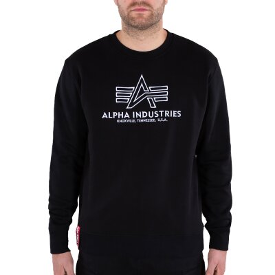 Alpha Industries Herren Sweater Embroidery black/white S