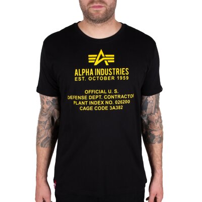 Alpha Industries Herren T-Shirt Fundamental black