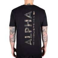 Alpha Industries Herren T-Shirt Backprint Camo woodland camo