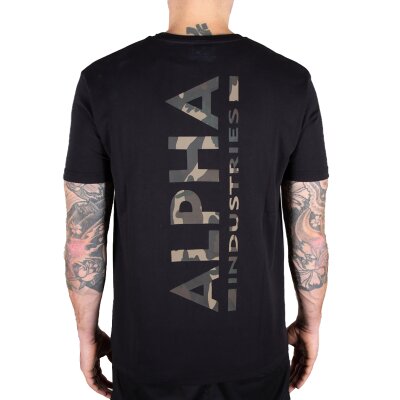 Alpha Industries Herren T-Shirt Backprint Camo woodland camo 3XL