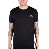 Alpha Industries Herren T-Shirt Backprint Reflective Print black/reflective orange