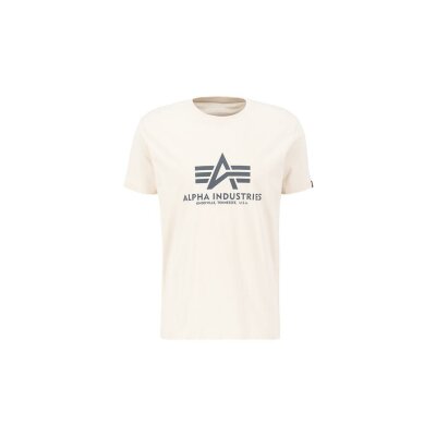 Alpha Industries Herren T-Shirt Basic Logo jet stream white 5XL