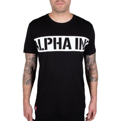 Alpha Industries Herren T-Shirt Printed Stripe black