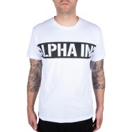 Alpha Industries Herren T-Shirt Printed Stripe white