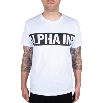 Alpha Industries Herren T-Shirt Printed Stripe white 3XL