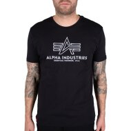 Alpha Industries Herren T-Shirt Basic Embroidery black/white