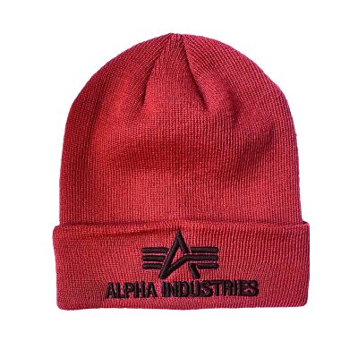 Alpha Industries 3D Beanie burgundy