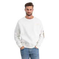 Alpha Industries Herren Sweater Organics OS organic white