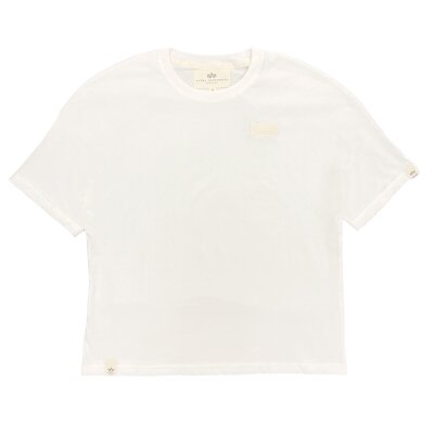 Alpha Industries Herren T-Shirt Roll-Up Organics OS organic white