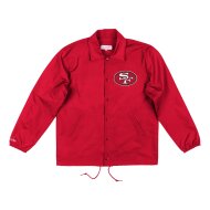 Mitchell &amp; Ness NFL Coaches Windbreaker Jacket San Francisco 49ers scarlet red