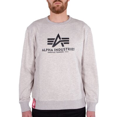 Alpha Industries Herren Sweater Basic Logo hazel melange