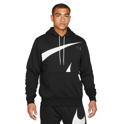 Nike Herren Hoodie Sportswear Swoosh black/white L
