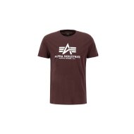 Alpha Industries Herren T-Shirt Basic Logo deep maroon 5XL