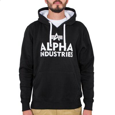 Alpha Industries Herren Hoodie Foam Print black/white 4XL