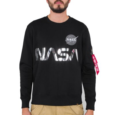 Alpha Industries Herren Sweater NASA Reflective black/chrome 3XL