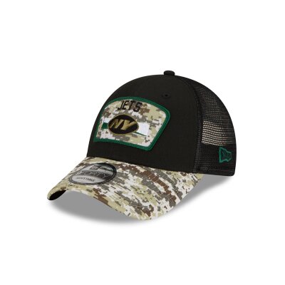 New Era 9FORTY Trucker Cap Salute To Service 940 New York Jets black
