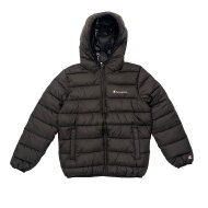 Champion Kinder Hooded Jacket Allover NBK black S | 128 | 7/8 Yrs
