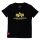 Alpha Industries Kinder Basic T-Shirt Foil Print black/yellow gold 8 | 128 EU